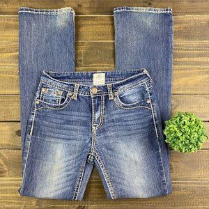 RJ Realco Jeans - Size 27 Bootcut Mid Rise Stretch Denim Jeans 33.5" Inseam